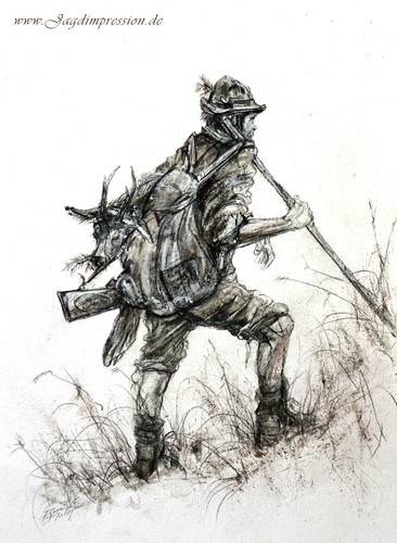 Bockjagd jagdmaler jagd - ,jagdmaler,,