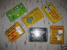 5 Stück Blechschilder