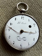 Antike Ph Terrot Spindel Taschenuhr verge fusee - 50 mm ca. 1840 zum Basteln