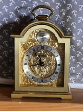 Tisch Uhr Wecker  Tempus Fugit  Swiza  Kamin 8 Tage Werk mit 15 Steinen gelagert