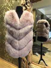 FUCHSWESTE PELZ WESTE ROSA