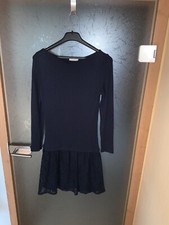 Damen Kleid 36/38, Kleider, Strickkleid, Feinstrick mit Spitze?, Dunkles Blau?