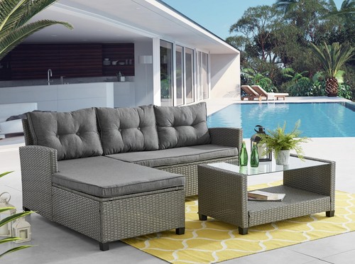 Ecklounge set 8tlg - 8tlg., rattan