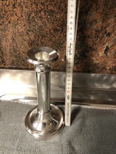 LAMBERT Design Kerzenständer versilbert, gebraucht, 20 cm hoch