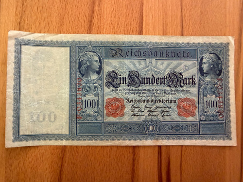 Deutsches reich 100 - mark, 1910