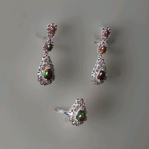 Schwarzer opal set - schwarzer,
