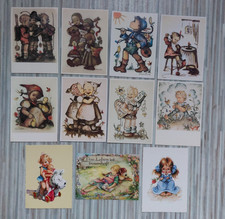 8x original M.J. Hummel Gruß Postkarten ~ postfrisch ~ plus 3 ähnliche