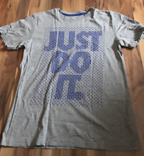 NIKE T-Shirt grau Just Do It Printlogo Gr. M Skater Boy Gay