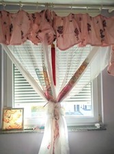 2x Schlaufen Vorhang Prinzessin Lillifee Gardine Rasch Kinderzimmer rosa