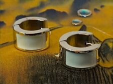 Ohrring Ohrstecker Creole Edelstahl Silber Keramik-Inlay Modeschmuck