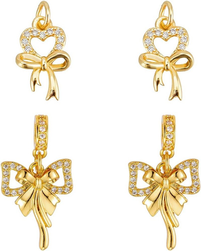 Bowknot charms gold - charms,