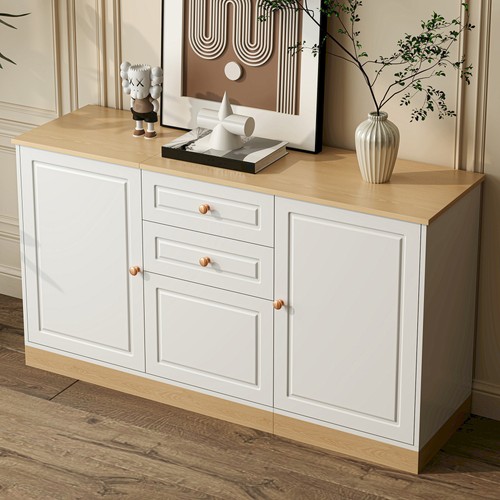 Sideboard weiß 135 - weiß, 135,5cm