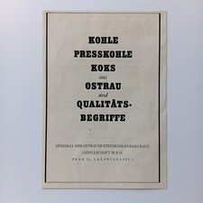1943 Syndikat Ostrauer Steinkohlenbergbau Schlesien Werbeanzeige Werbung Reklame