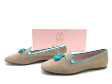 Pretty Ballerinas Damen Halbschuhe Gr. 38,5 Slipper Freizeitschuhe Komfort Beige