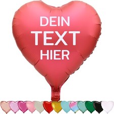 Herzballon mit Wunschtext