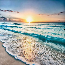 Kunstvolles Wellen, Sonne, Strand-Diamond Painting Set ohne Bilderrahmen 20x20cm