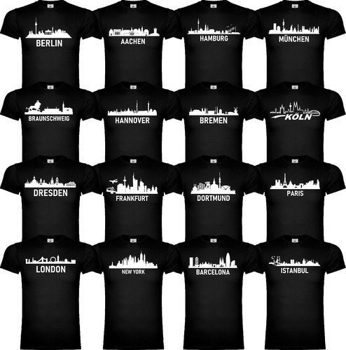 Shirt skyline stadt städte - t-shirt,