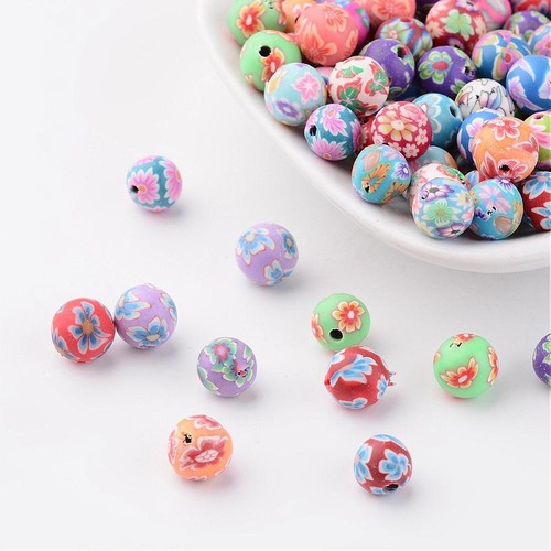 Perlen 9mm runde - 8-9mm, bunt