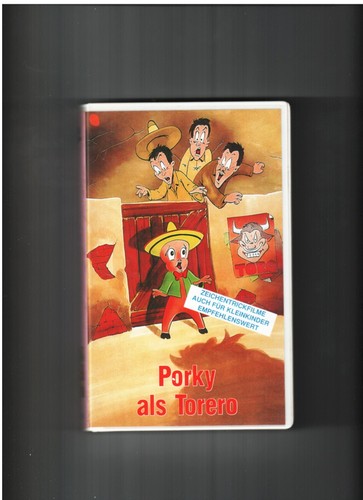Vhs kassette porky als torero - kassette,