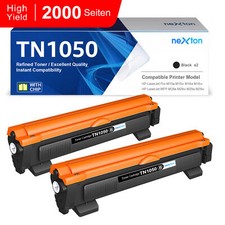 2x Toner XXL kompatibel Für Brother TN-1050 DCP-1510 DCP-1512 1612W 1610W TN1050
