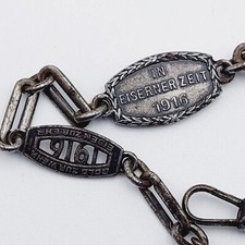 Uhrenkette Gold zur Wehr, Eisen zur Ehr - in Eiserner Zeit 1916