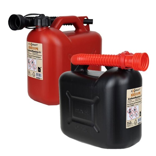 Benzinkanister schwarz rot - 5l, schwarz/rot