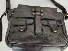 Green Burry Ledertasche - Billy The Kid -  schwarz 24 x 18 cm