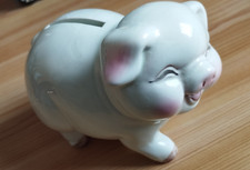 süßes Sparschwein, Porzellan, vintage