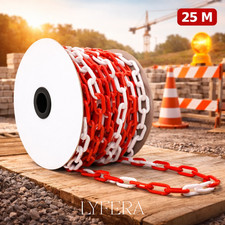 Absperrkette 25 Meter rot