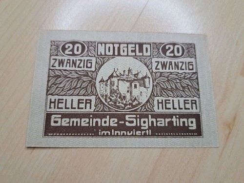 Notgeld heller sigharting - notgeld,