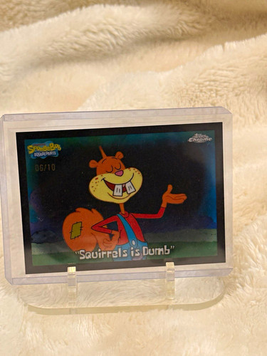 Topps chrome spongebob sandy - chrome,