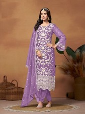 Pakistanische Bollywood Salwar indische Kleidung Kameez Designer Anzug...
