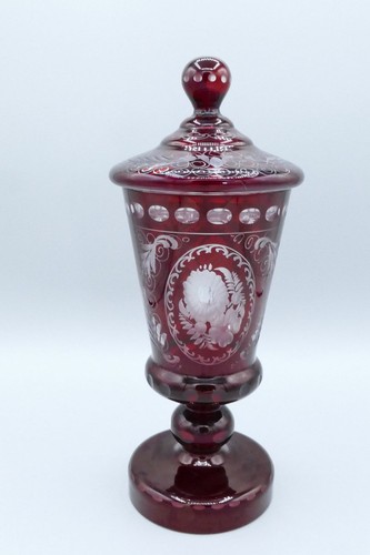 Böhmischer glas pokal mit - böhmischer, glas-pokal