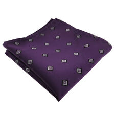 TigerTie Einstecktuch  lila anthrazit grau gemustert - Tuch 25x25 cm Polyester