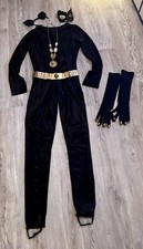 Catwoman Kostüm Mit Maske Gurt Halskette Handschuhen Für  Karneval Große M