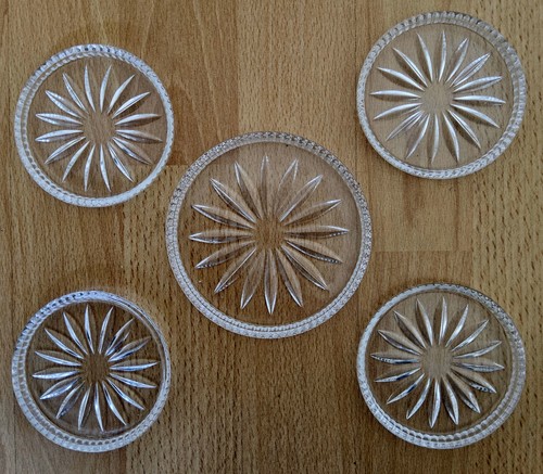 Kristallglas untersetzer set - kristallglas,