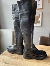 Shabbies Amsterdam Damen Stiefel Overknee Leder neu