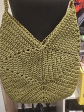 Strickhandtasche Grün