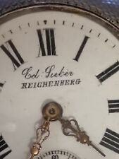 Ed. Sieber REICHENBERG seltene Systeme Glashütte Herren Taschenuhr  um 1895