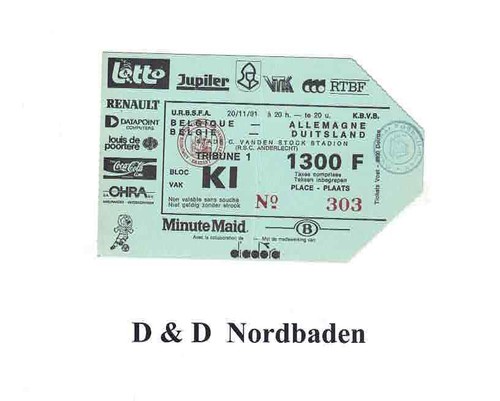 Ticket eintrittskarte 1991 - /,