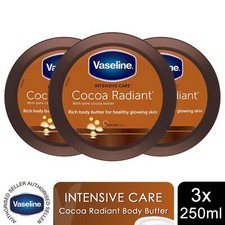 Vaseline Jelly Intensive Care Cocoa Radiant Moisture Rich Body Butter 250ml, 3er Pack