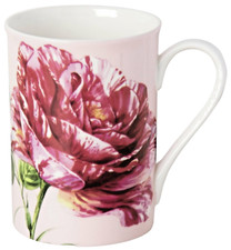 Becher bone china geblümt - china,