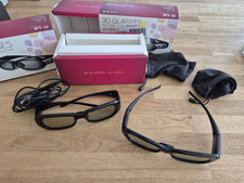 2 x LG AG-S250 3D Brille Shutterbrille schwarz mit OVP Ladekabel USB