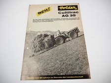 Holder Cultitrac AG35 Allradschlepper Prospekt Technische Daten 11/1969