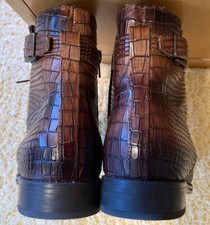 neu! * Sound * edle Leder Ankle-Boots * Braun * Schlangenhaut * Gr 39