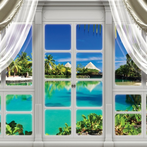 Fensterblick fototapete - fensterblick, 3d