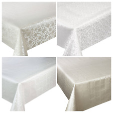 Wachstuch Tischdecke abwaschbar Gartentischdecke Perlweiß Weiß Beige Ecru