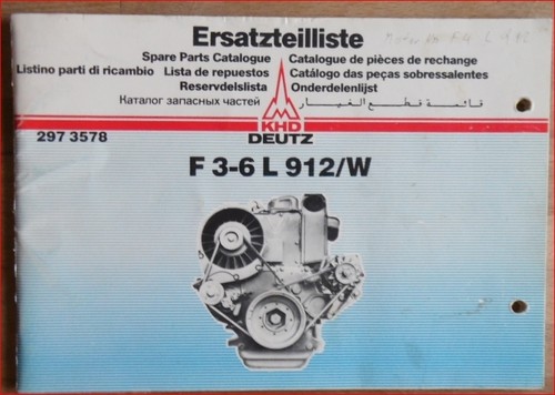 Deutz ersatzteilliste 6 l - f,