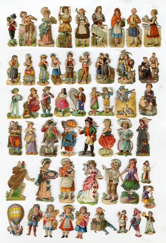 Glanzbild oblaten scraps - oblaten,