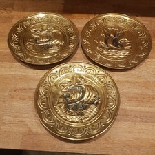 3er Set Vintage Messing